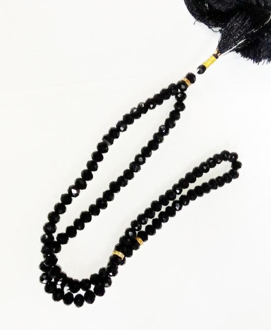 100 (Medium Beads)Black Tasbih (Crystal)x12