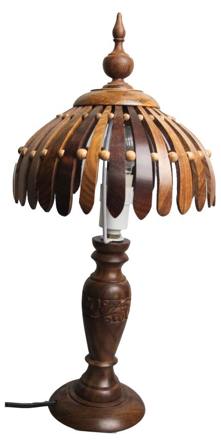 Wooden Lamp Umbrella Style Small