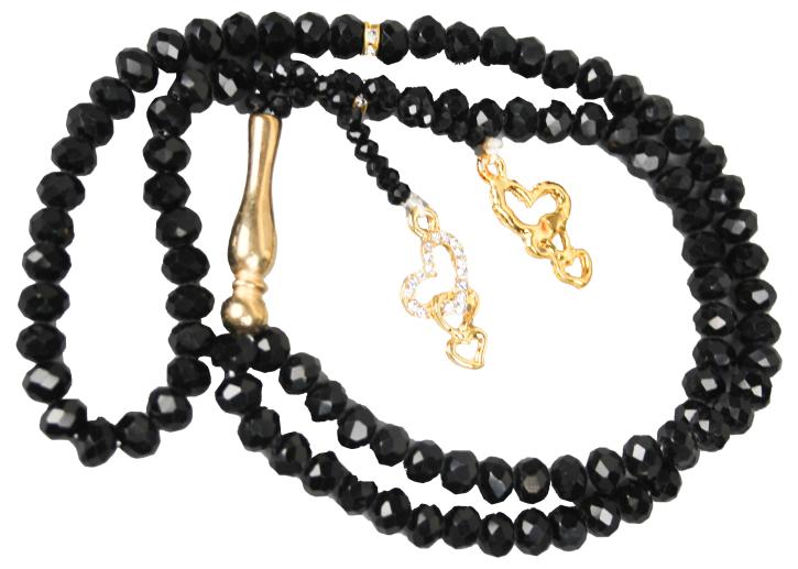 fancy Tussle with extra beads crystal tasbih 100 Dana #8